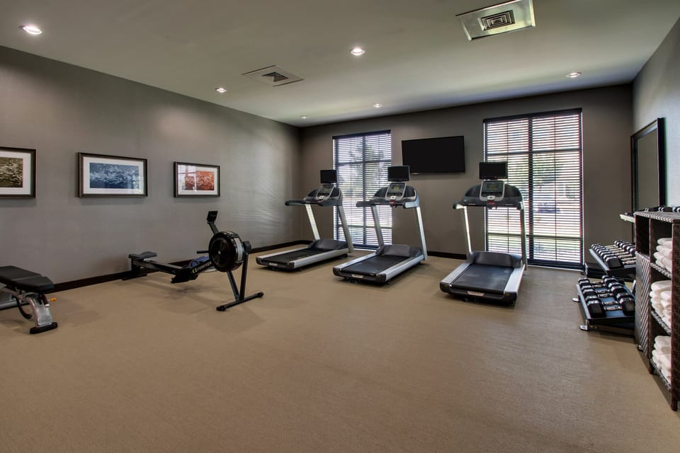 Keep up your fitness routine at the gym.