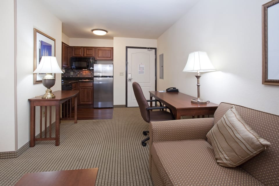 Sink into the cozy sofa after a day exploring the area.