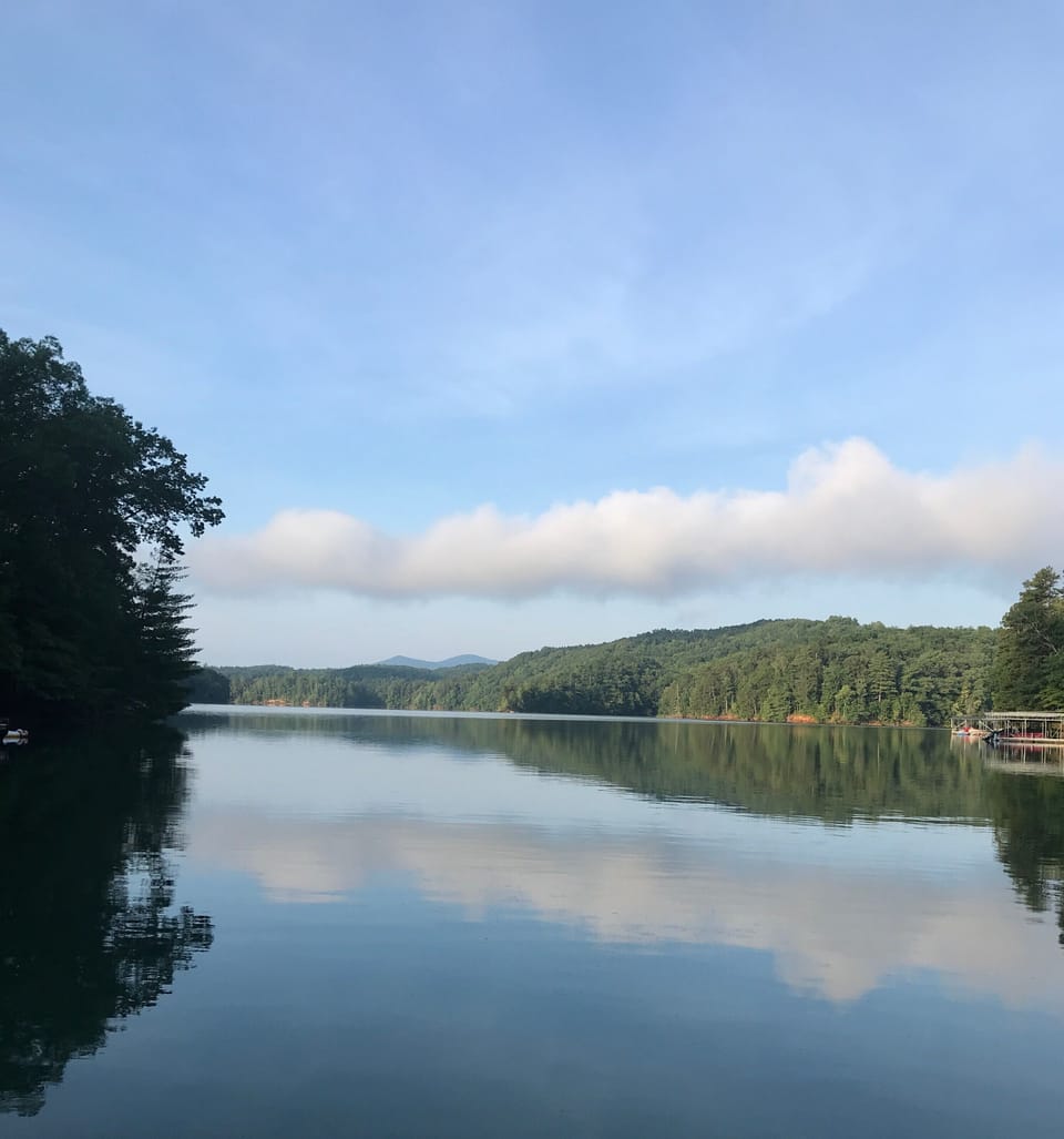 Early morning view from the dock