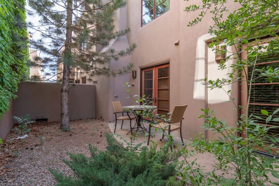 Access the courtyard through the living room or the master bedroom!