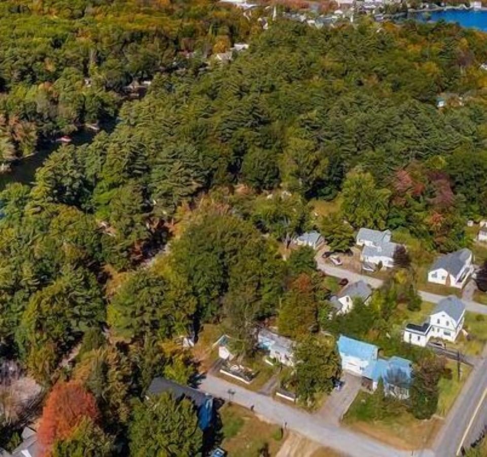 The home is not far from downtown Meredith