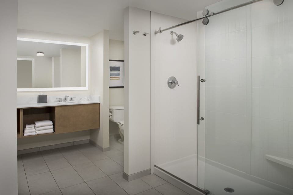 Bathtub, free toiletries, hair dryer, towels