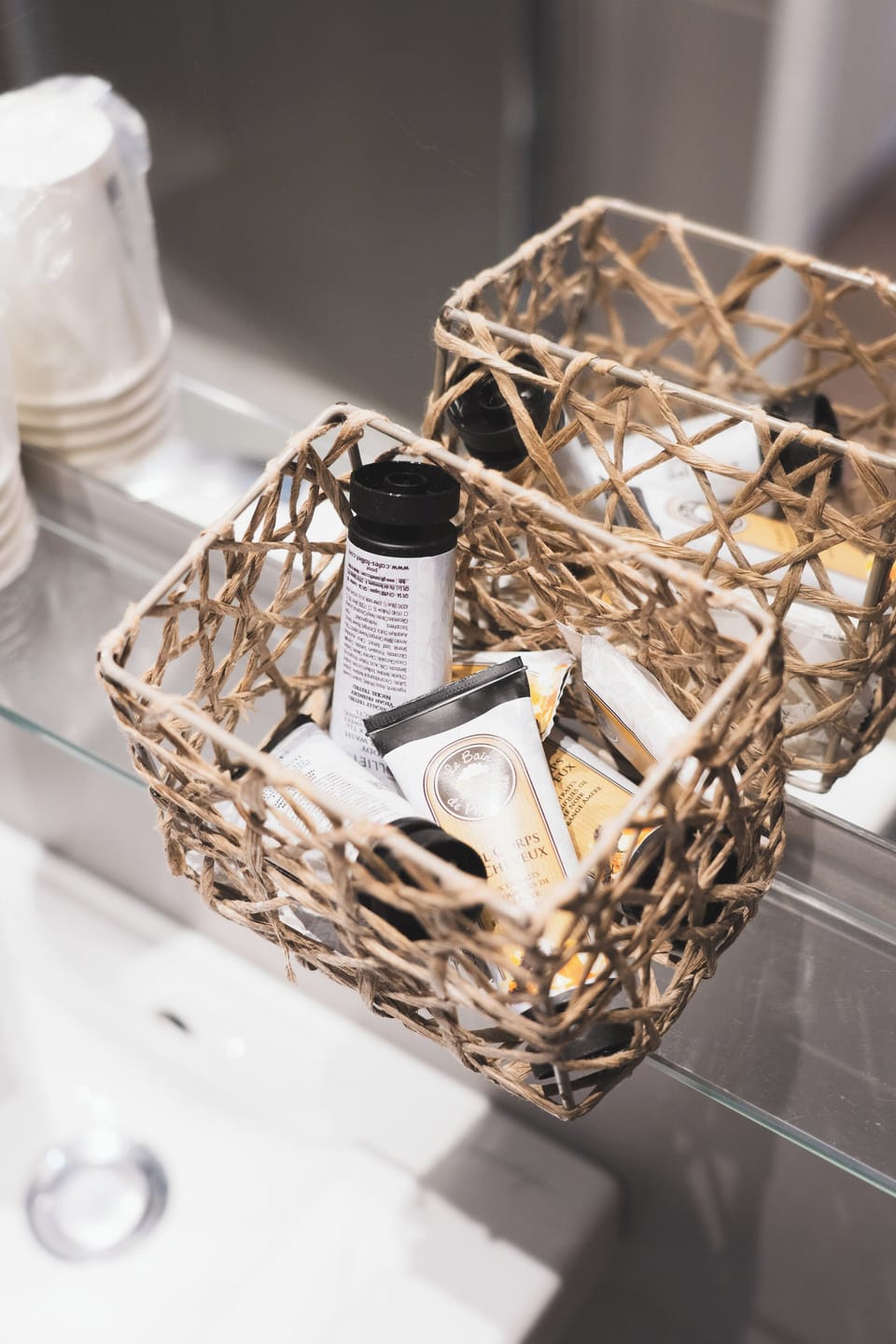 Free toiletries, towels
