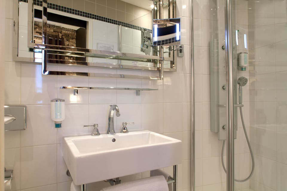 Free toiletries, hair dryer, towels