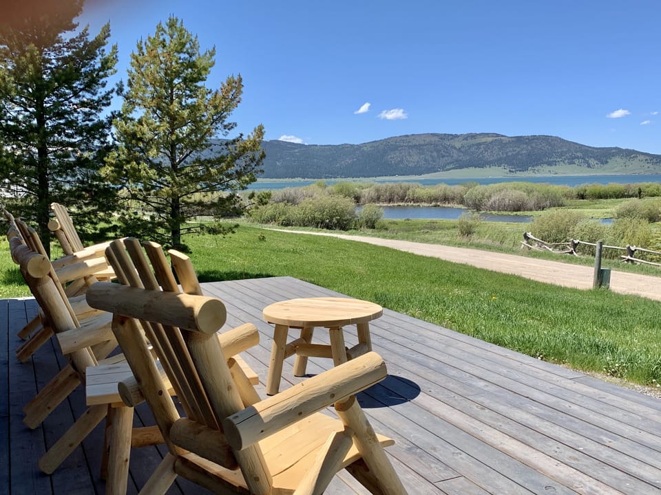 Henry's Lake Haven with spectacular views of Henry's Lake and the mountains.
