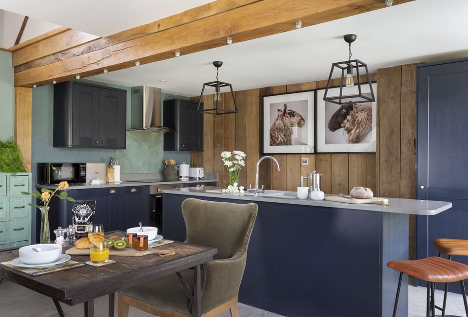 Ground floor: Well-equipped and stylish kitchen