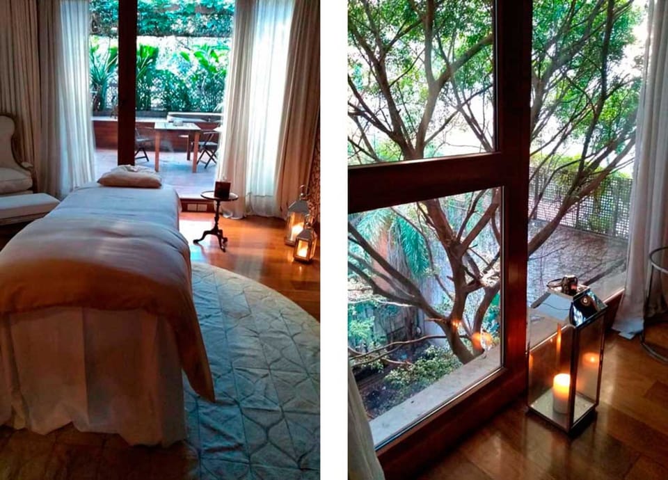 Couples treatment rooms, sauna, hot tub, body treatments, aromatherapy