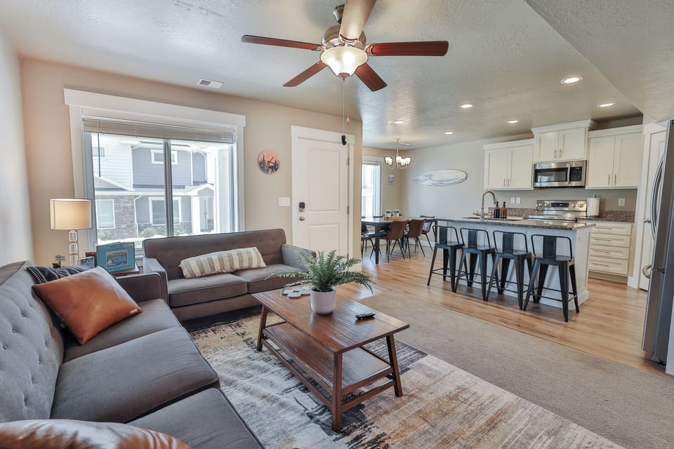 Living Room, Kitchen, and Dining Room