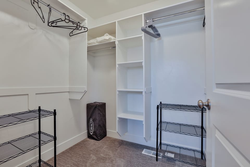 Primary Bedroom Closet - with Pack n Play