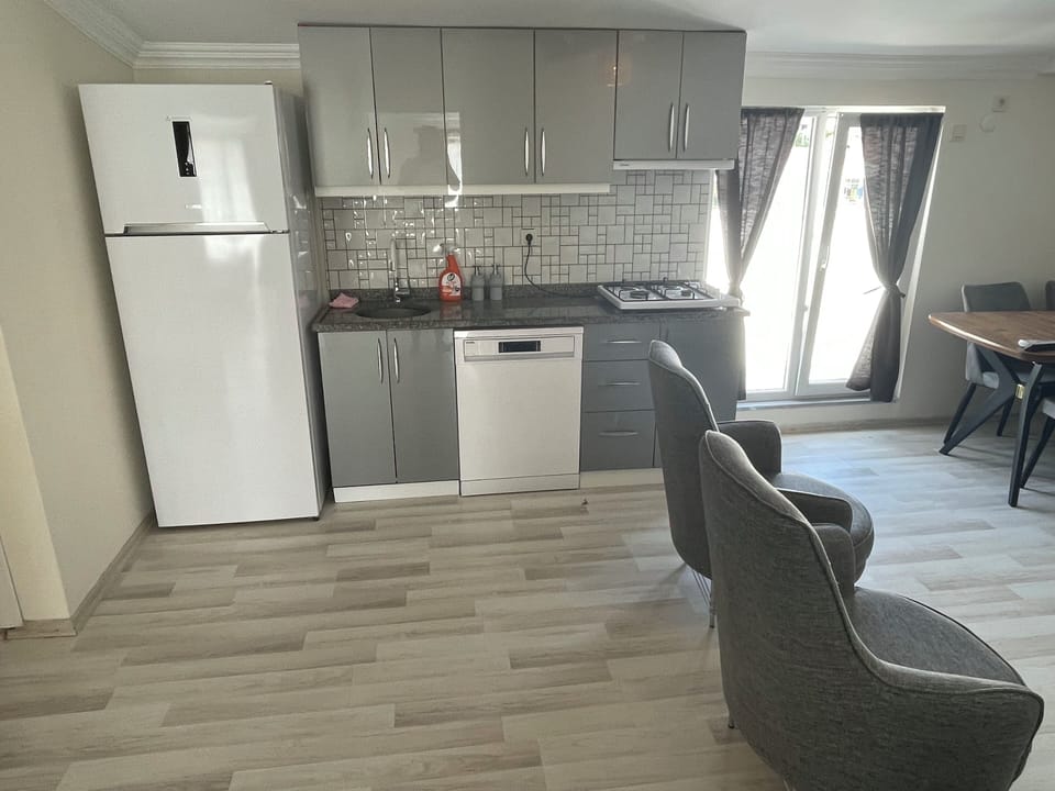 Family Duplex, 2 Bedrooms, City View | Private kitchen | Fridge, stovetop, electric kettle, cookware/dishes/utensils