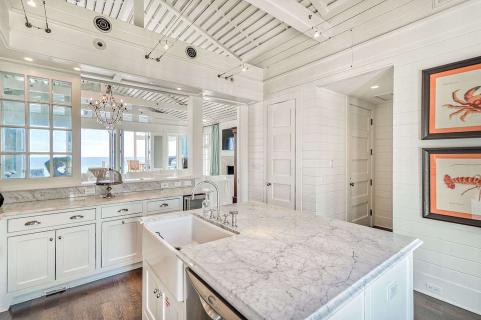 Kitchen is well supplied for cooking