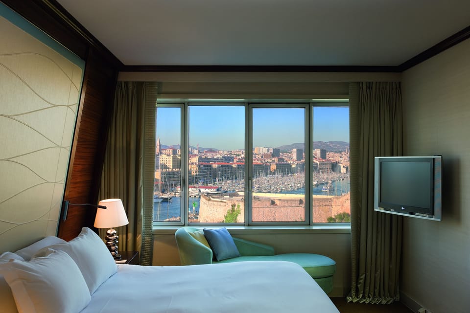 Luxury Room, 1 King Bed (Old Port View, Spa and Gym Access) | Premium bedding, pillowtop beds, minibar, in-room safe
