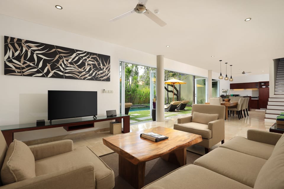 Villa, 4 Bedrooms, Private Pool | Living area | 43-inch Smart TV with digital channels