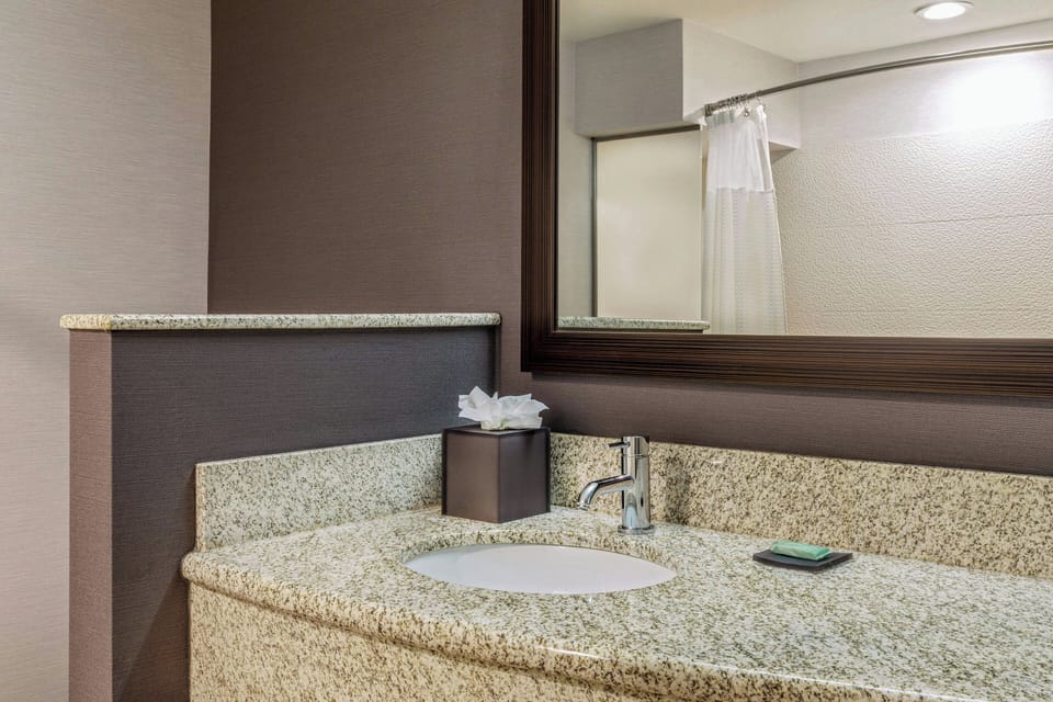 Hair dryer, towels