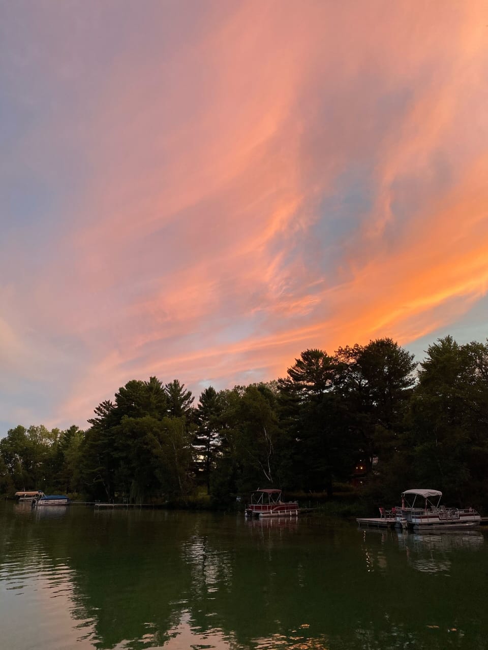 Stunning sunset picture from end of the dock