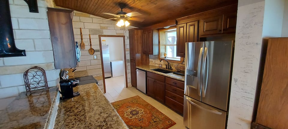 Kitchen with bar seating