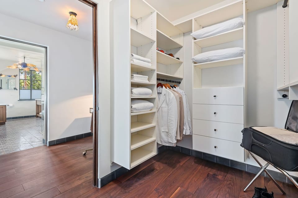 Spacious walk-in closet off of the primary bedroom