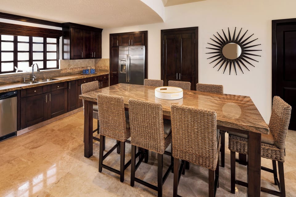 Newly redesigned living area and kitchen