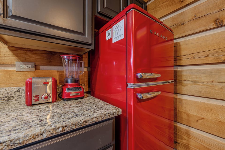 We recently installed this red fridge and it's a big hit with our vacationers.