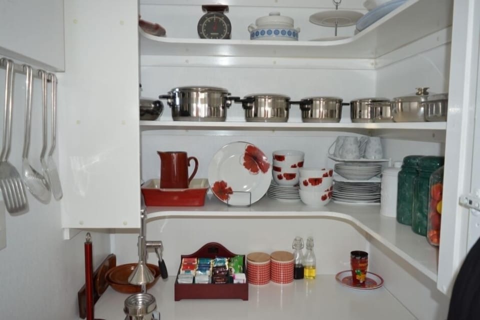 Walk in pantry with all cooking utensils