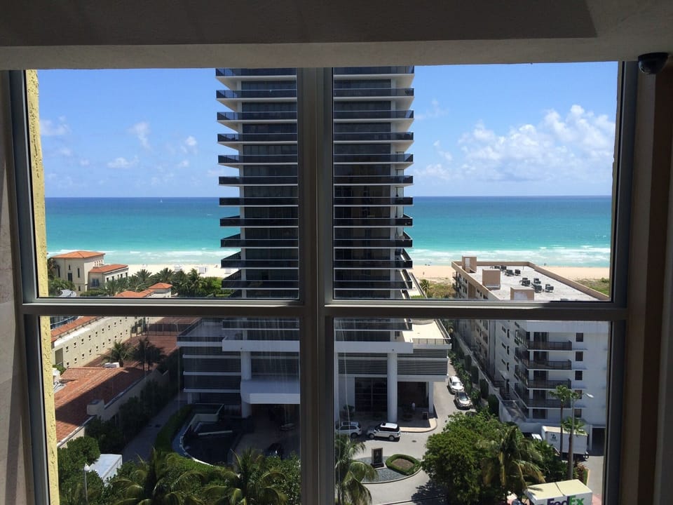 Hallway view of beach across the street!