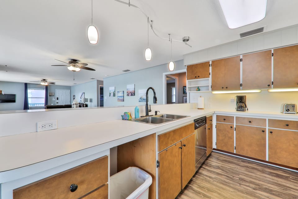 Kitchen with open views