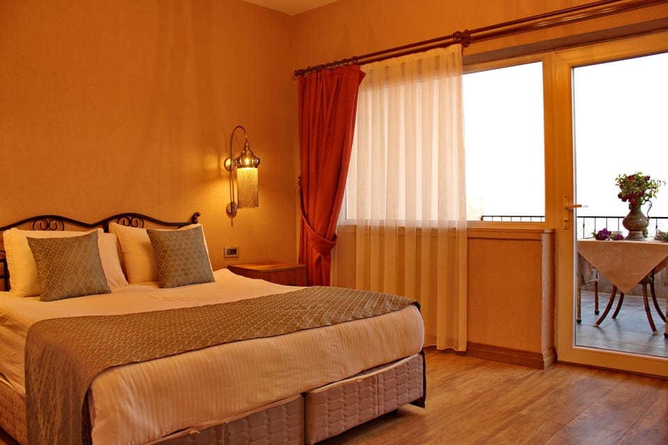 Panoramic Double Room With Balcony | Premium bedding, individually decorated, individually furnished, desk