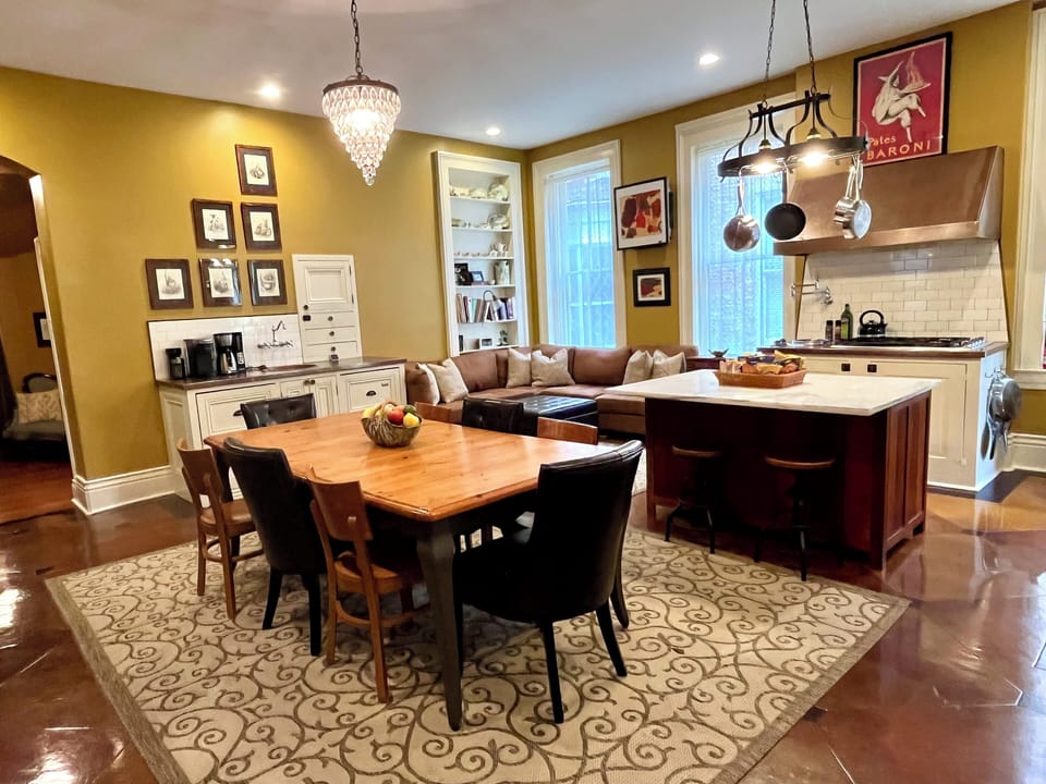 Large, open family  kitchen