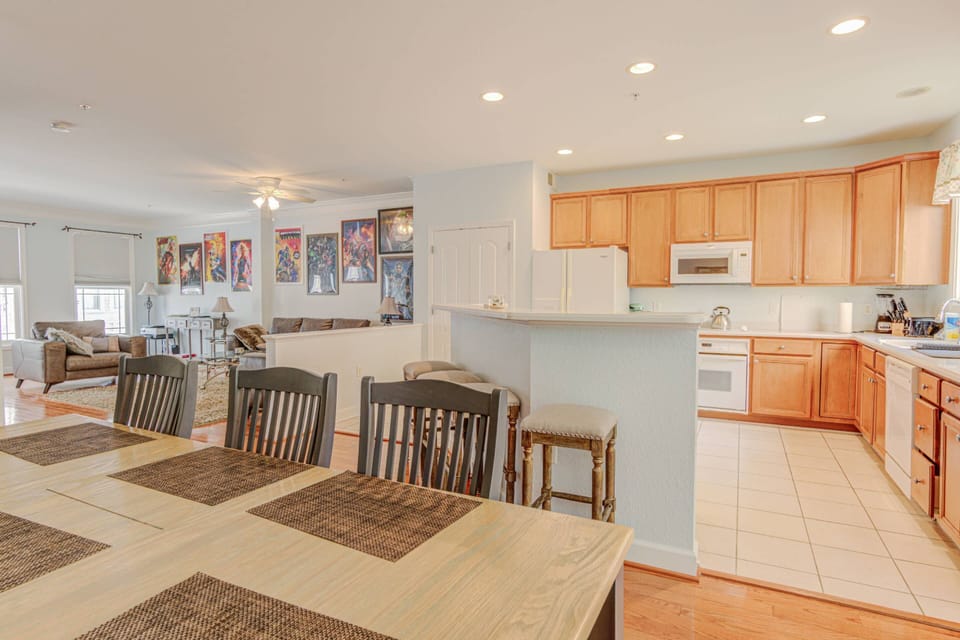 View From Dining Area into Kitchen & Living Room