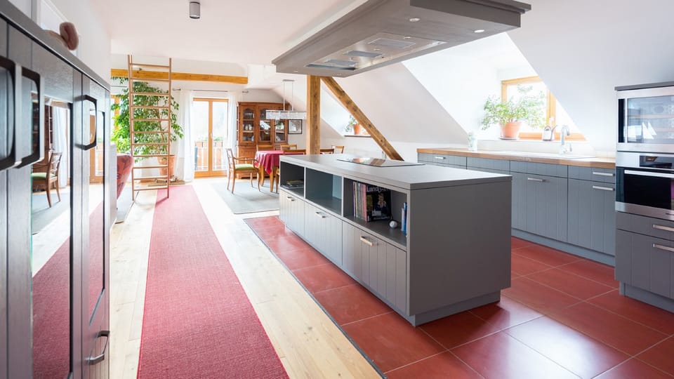 Apartment | Private kitchen | Fridge, microwave, stovetop, toaster