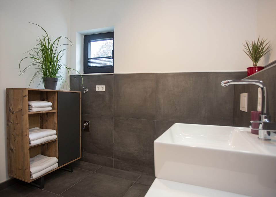 Apartment | Bathroom | Shower, hair dryer, towels, soap