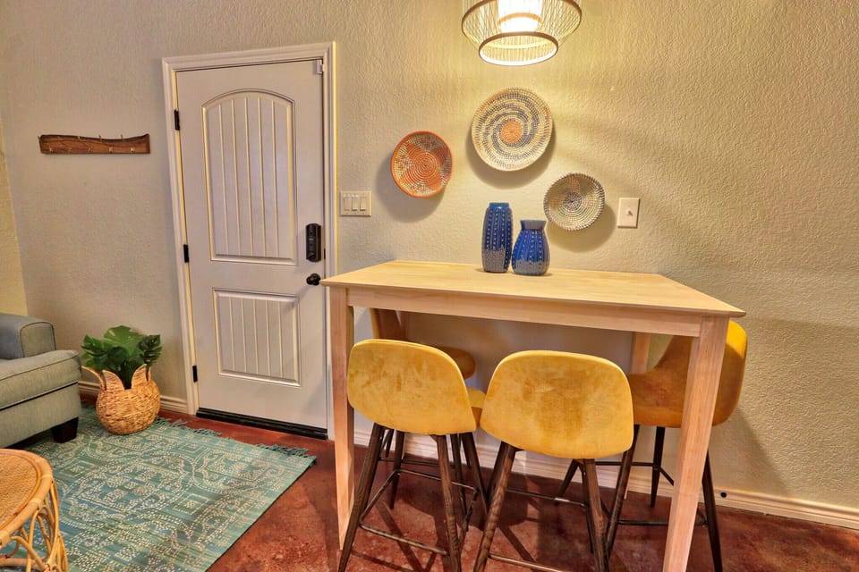 Closer view of dining area in the downstairs suite