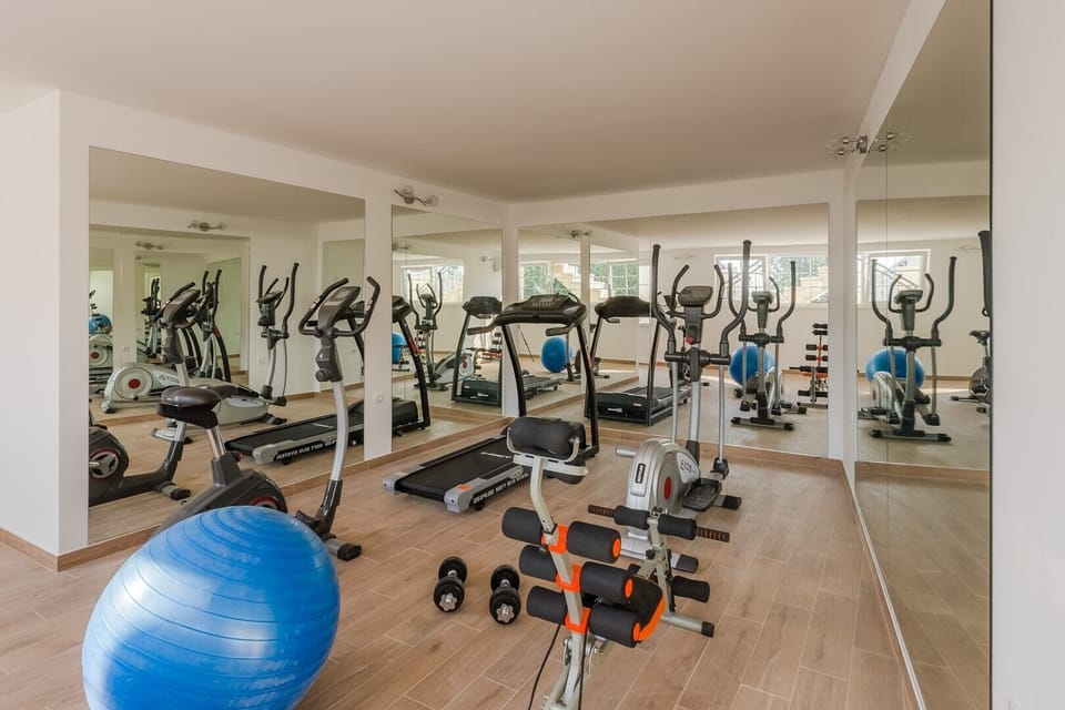 Fitness room on the lower ground floor (pool area level)
