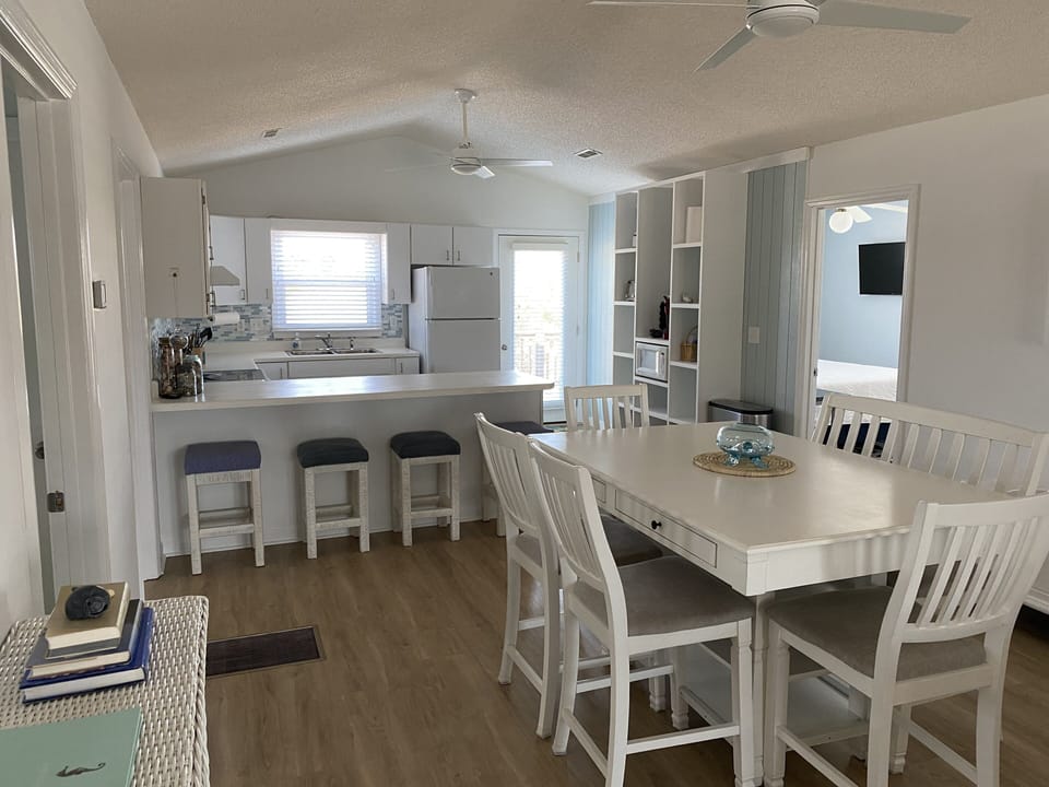 Plenty of room to set up snacks or a big meal. 