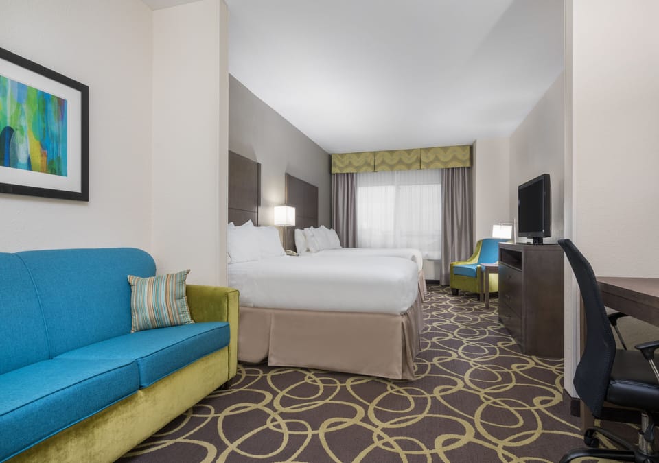 Suite, 2 Queen Beds | Premium bedding, down comforters, desk, blackout drapes