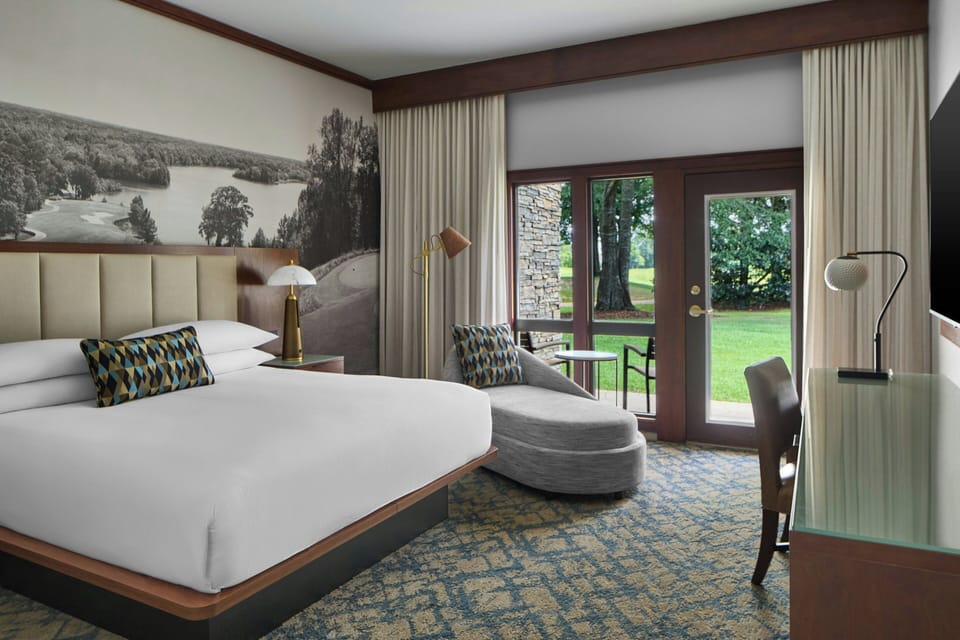 Premium bedding, pillowtop beds, desk, blackout drapes