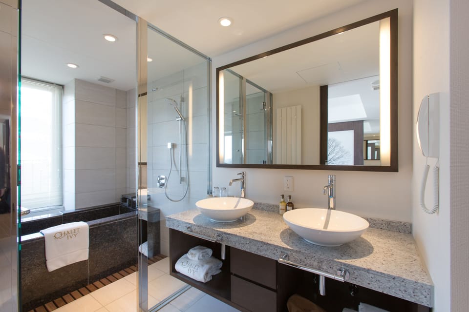 Shower, free toiletries, hair dryer, slippers