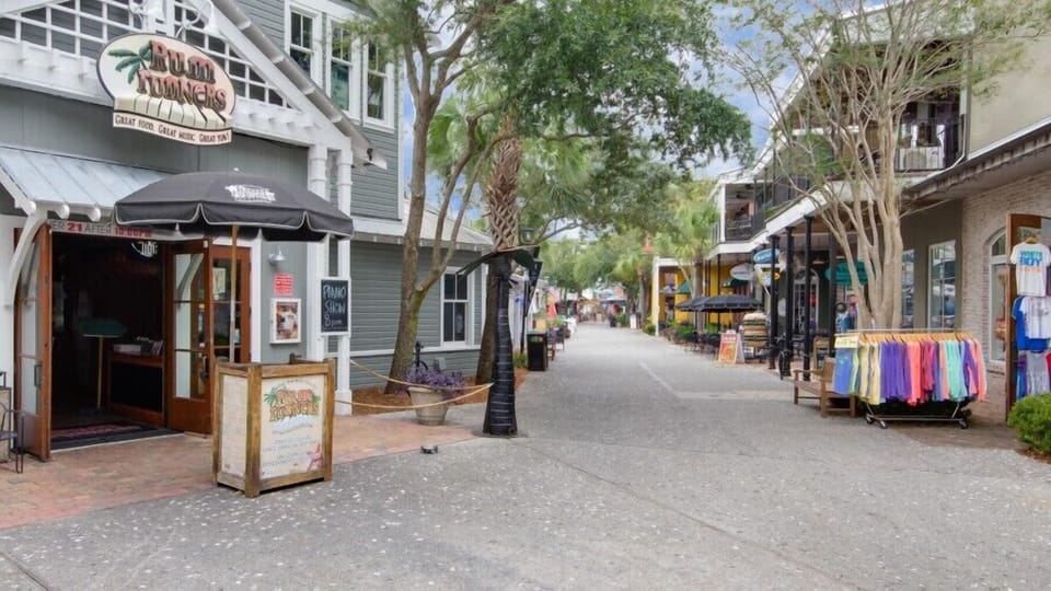 Shopping, dining and entertainment in the Village of Baytowne Wharf in the resort.