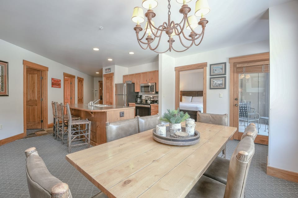 Dining area and kitchen