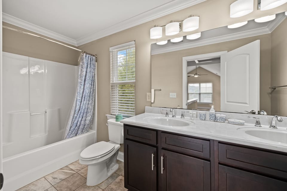 Wash away the sand as you prepare for a night out on the town.