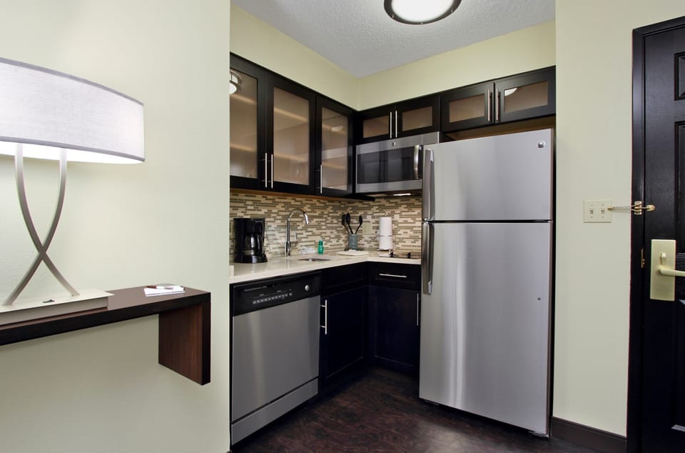 Make a quick snack in the kitchenette.
