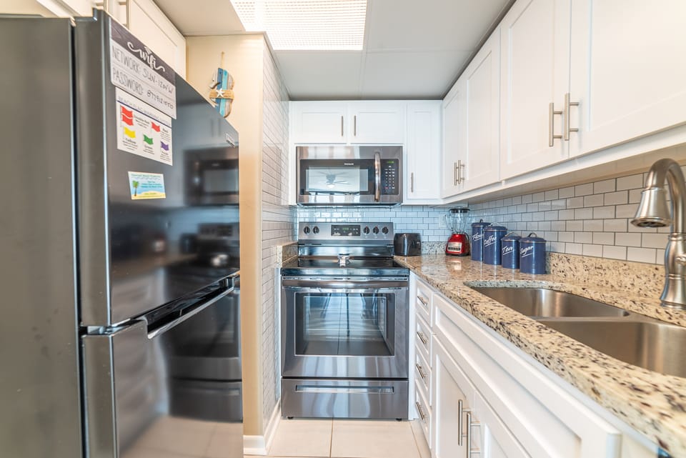 High end stainless steel appliances