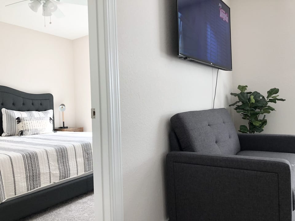 King Master Bedroom with Living Room Downstairs 