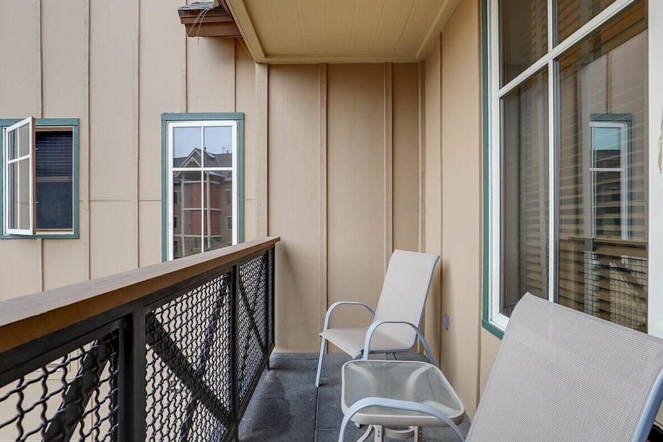 Private balcony with seating for 2