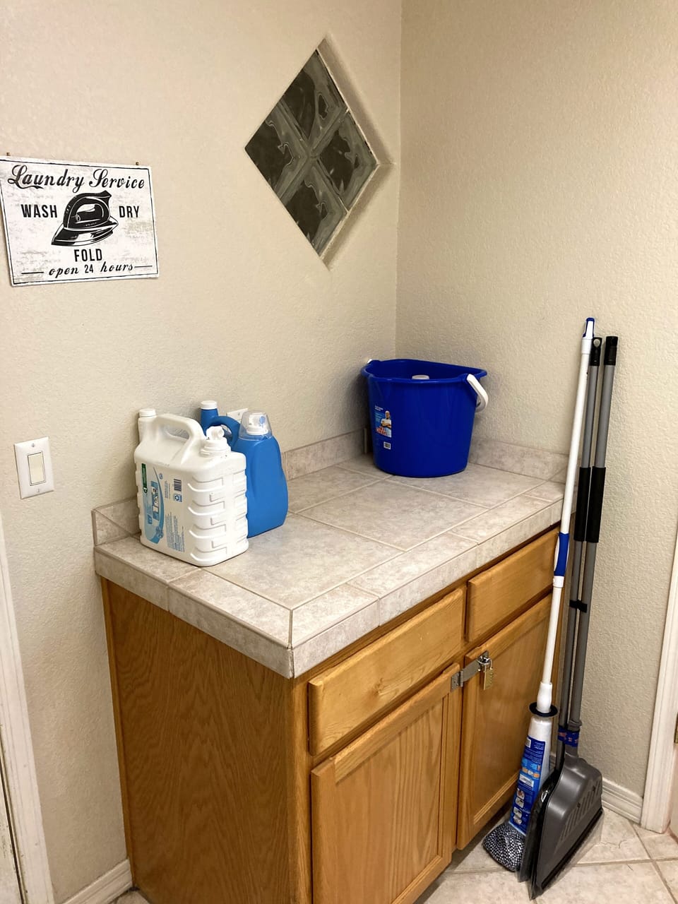 laundry folding area