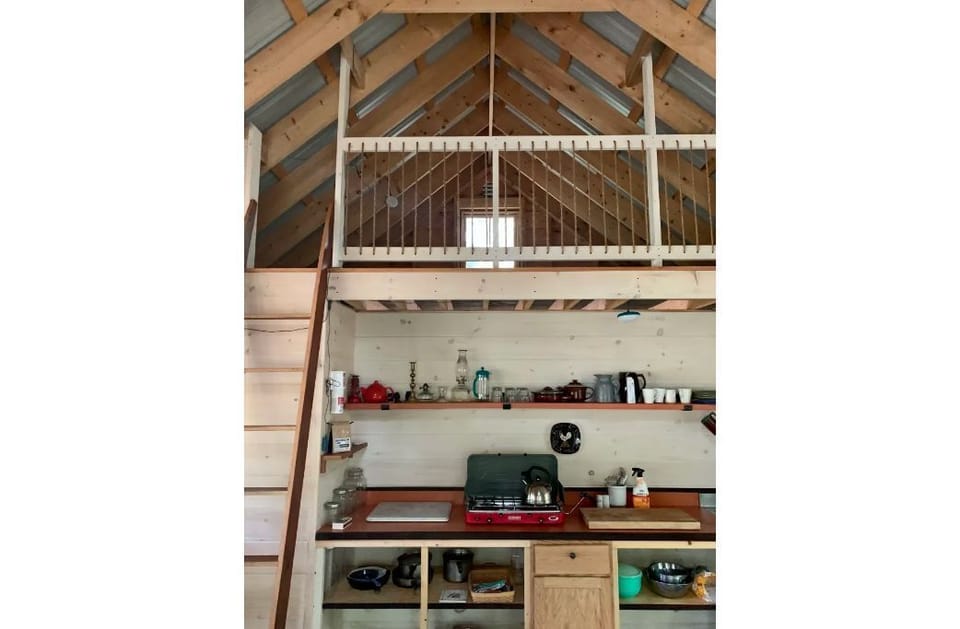 The loft - a twin and a double on the floor is provided.