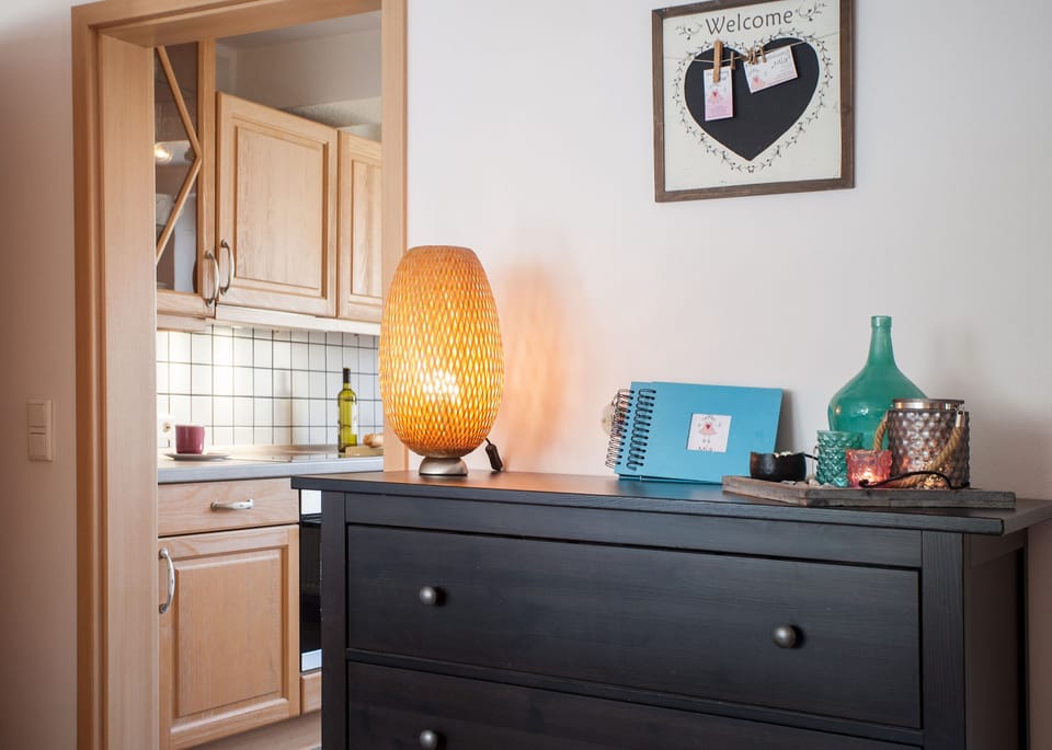 Apartment | Living area | 32-inch flat-screen TV with satellite channels, TV, DVD player