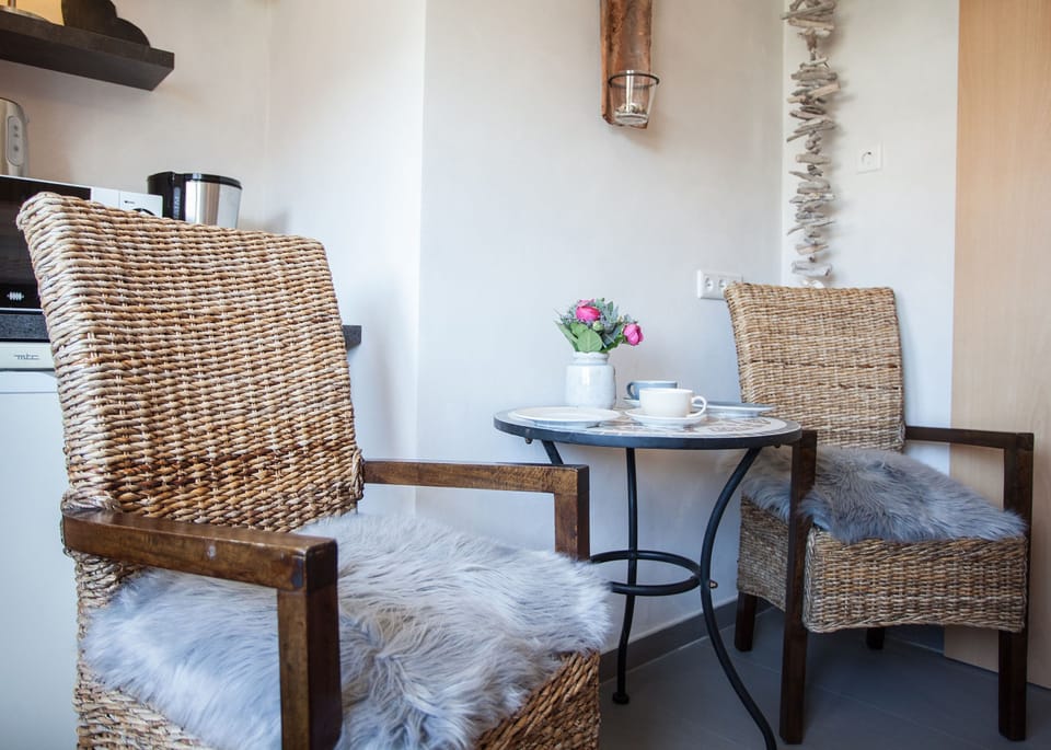 Apartment | Living area | 32-inch flat-screen TV with satellite channels, TV, DVD player