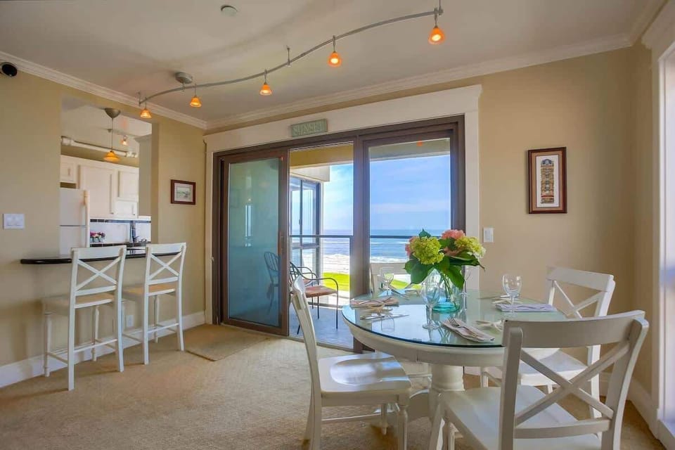 Enjoy the patio off the living room.