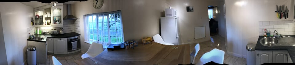 Panoramic of kitchen diner